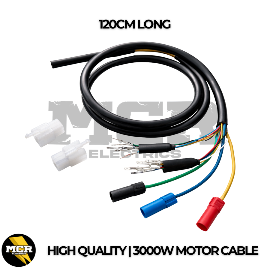 3000W Hub Motor Cable Replacement 10mm Thick 120cm Long XT150 Daul Hall21.0021.00
