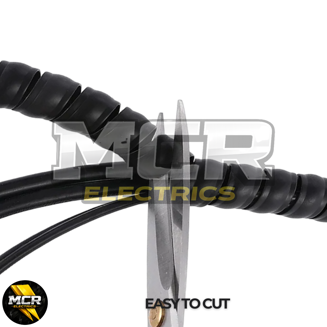 E Bike Spiral Cable Wrap Cable Tidy Management 6 to 15mm Cable 1 Meter Lengths