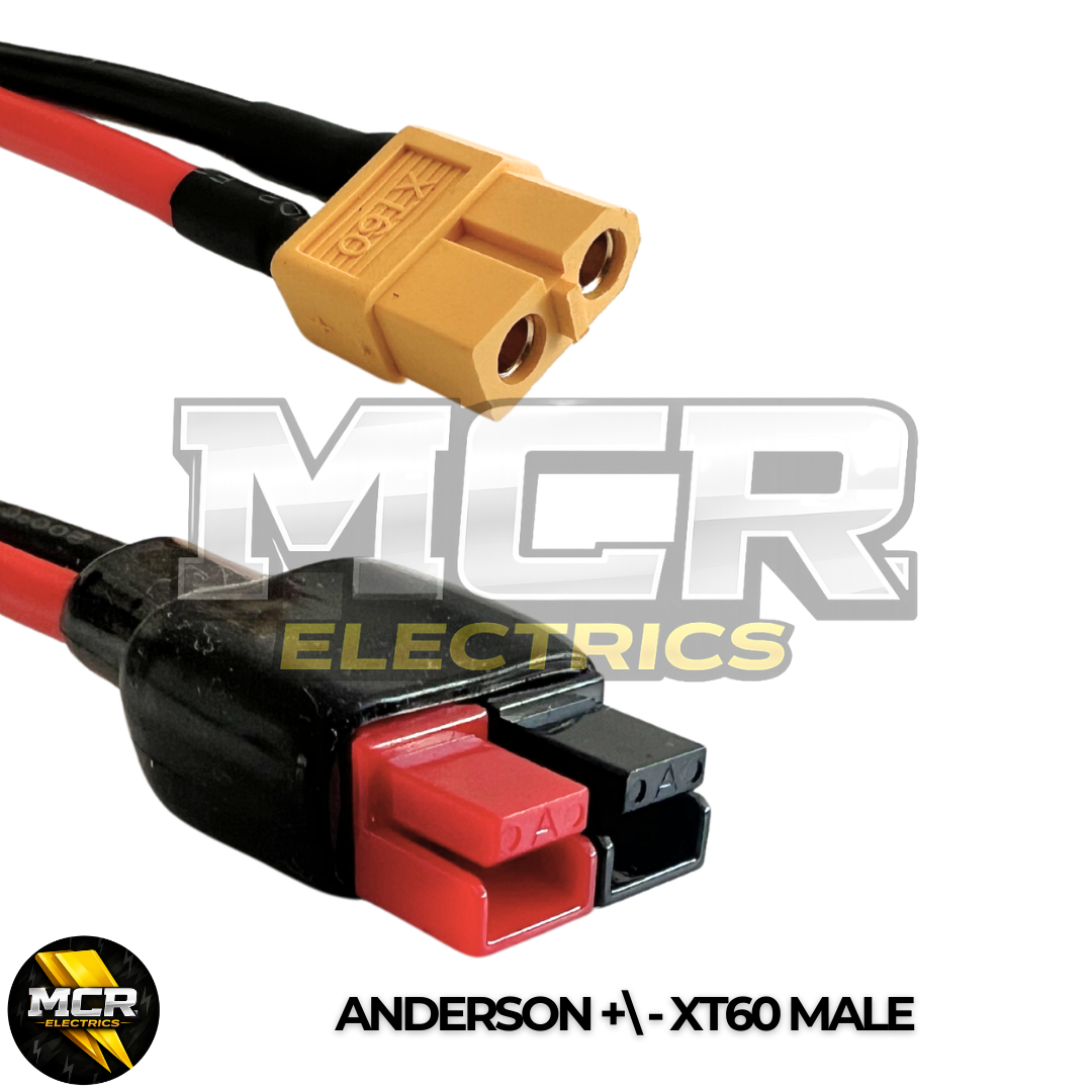 Anderson to XT60 Connector Cable E Bike Battery Extension Battery Adaptor 12AWG