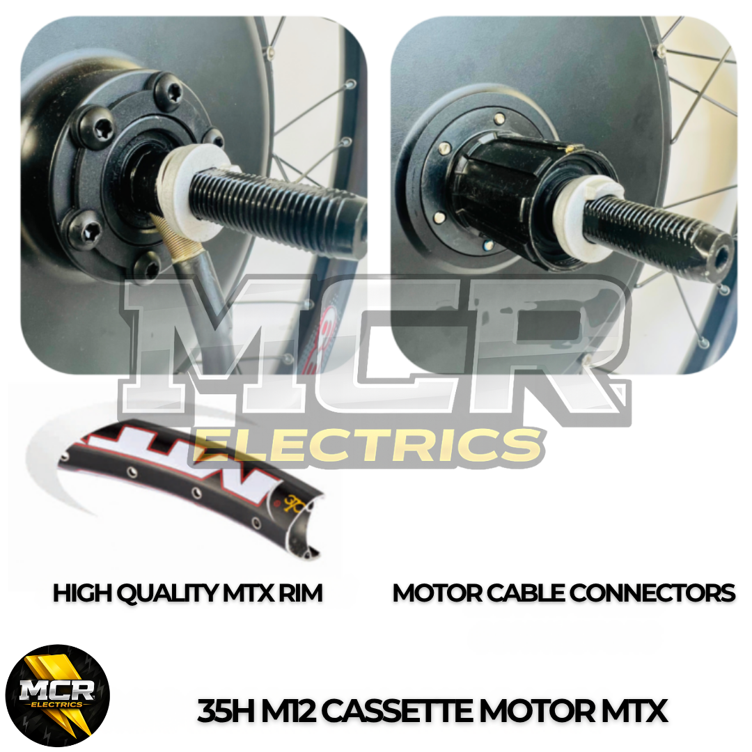 2000W E-Bike Conversion Kit Rear Wheel 50A Controller UKC1 Display 48V 52V Battery Cassette