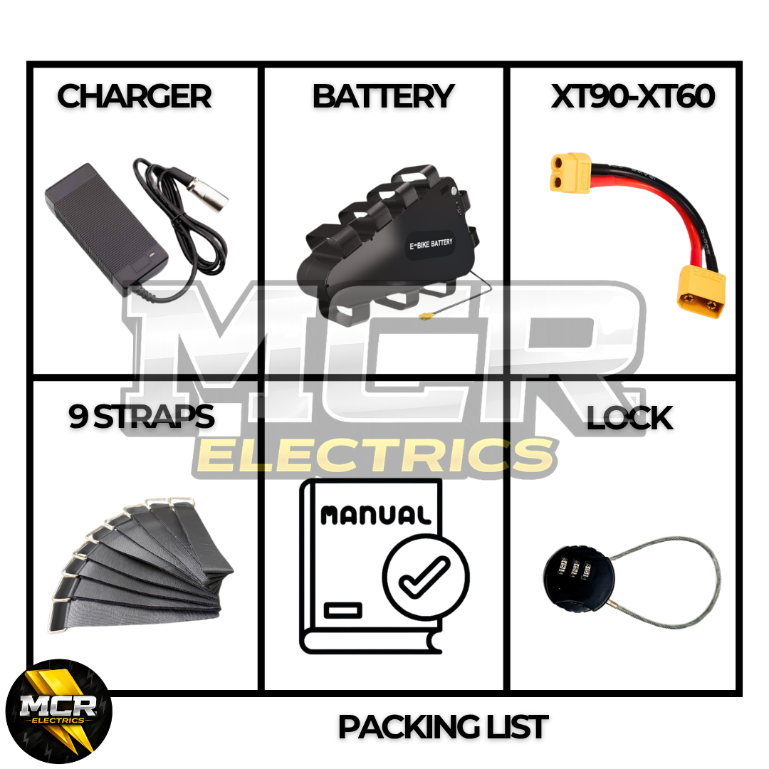 2000W E-Bike Conversion Kit Rear Wheel 50A Controller UKC1 Display 48V 52V Battery Cassette