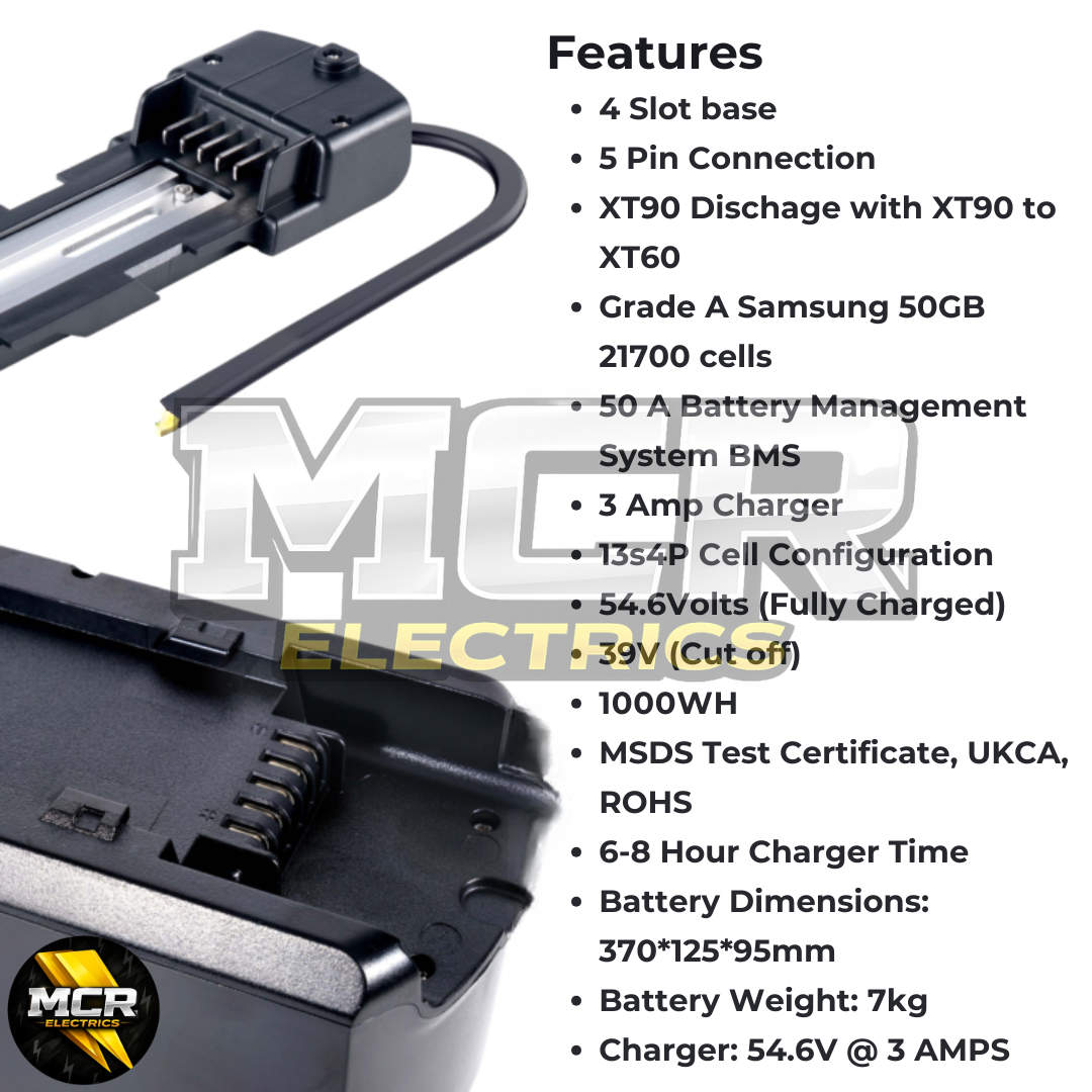 2000W E-Bike Conversion Kit Rear Wheel 50A Controller UKC1 Display 48V 52V Battery Cassette