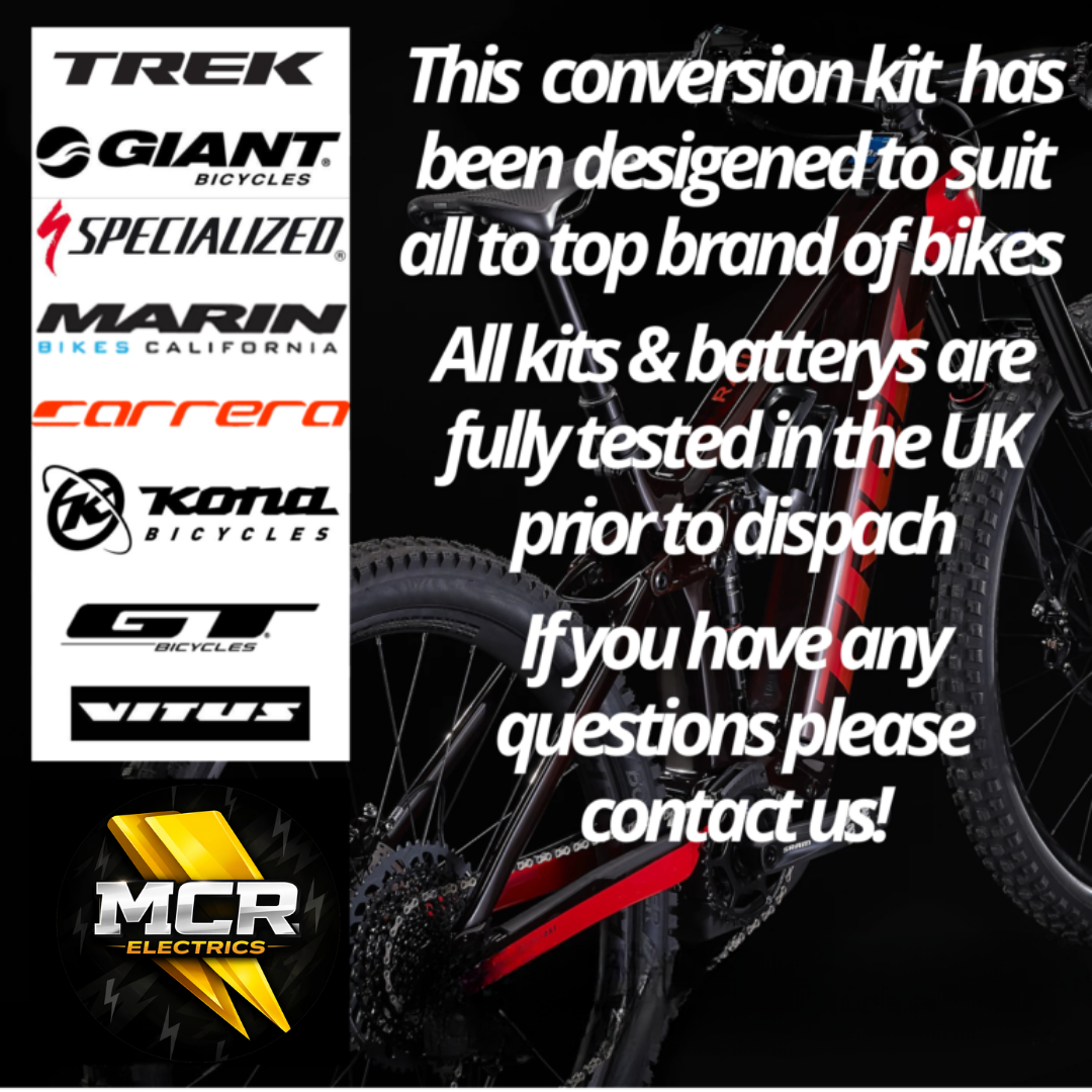 2000W E-Bike Conversion Kit Samsung 52V 20AH Battery UKC1+ Colour Display Original MTX39 Rim Rear Cassette 8-10 Speed.