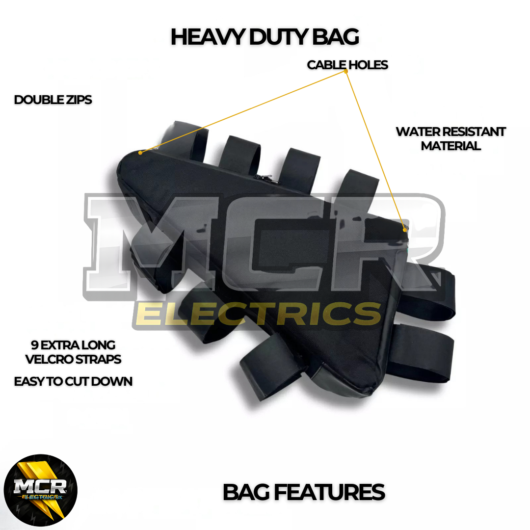 E Bike Battery Storage Triangle Bag Medium Large One Size Heavy Duty High Quality
