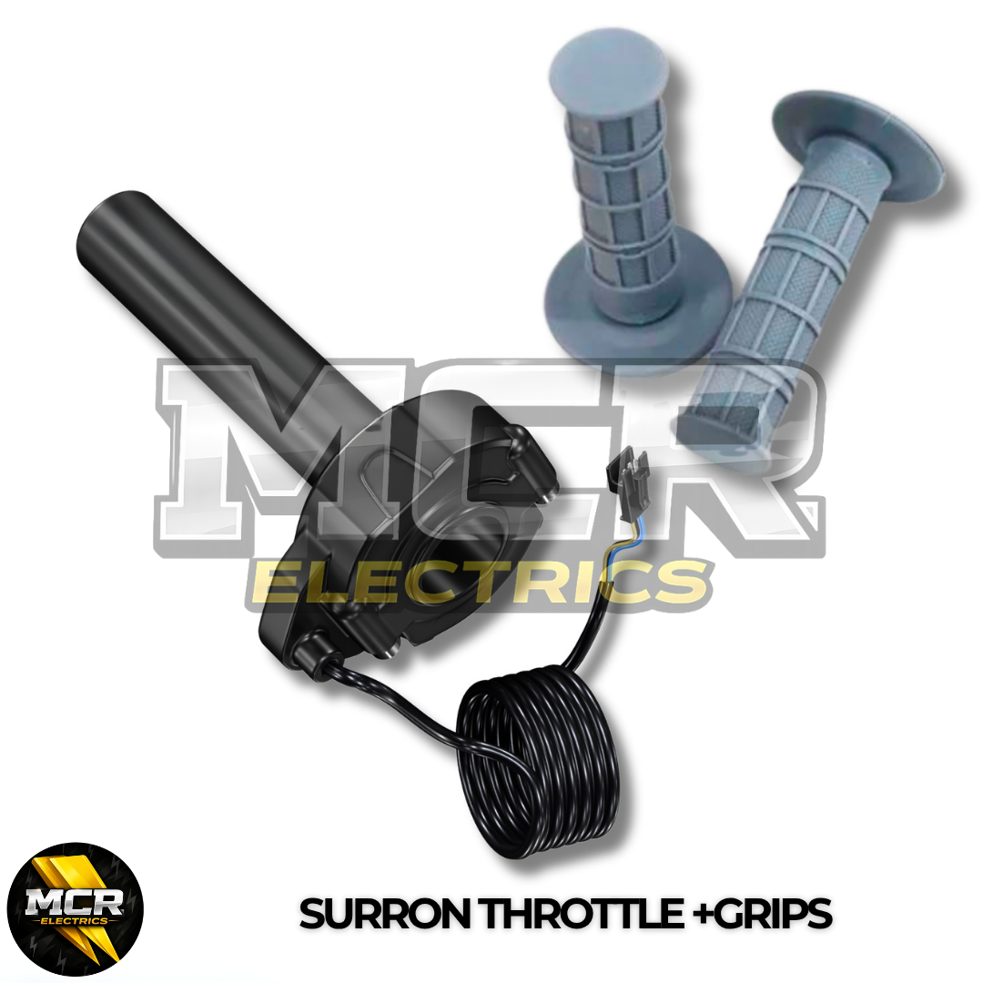 SurRon EBike Twist Throttle Grips Waffle Grip All Colours 3 Pin SM JST Plug Suits DIY EBike’s
