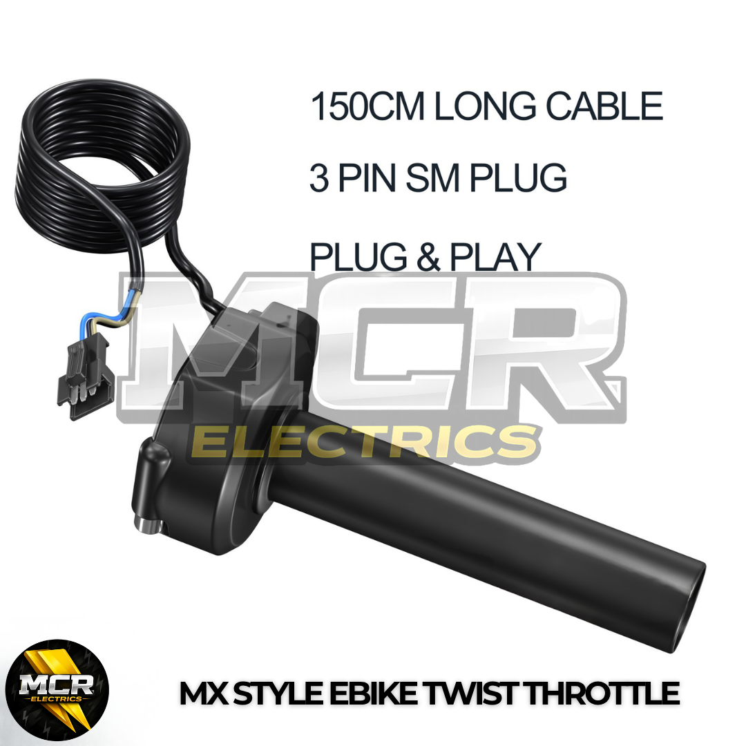 SurRon EBike Twist Throttle Grips Waffle Grip All Colours 3 Pin SM JST Plug Suits DIY EBike’s