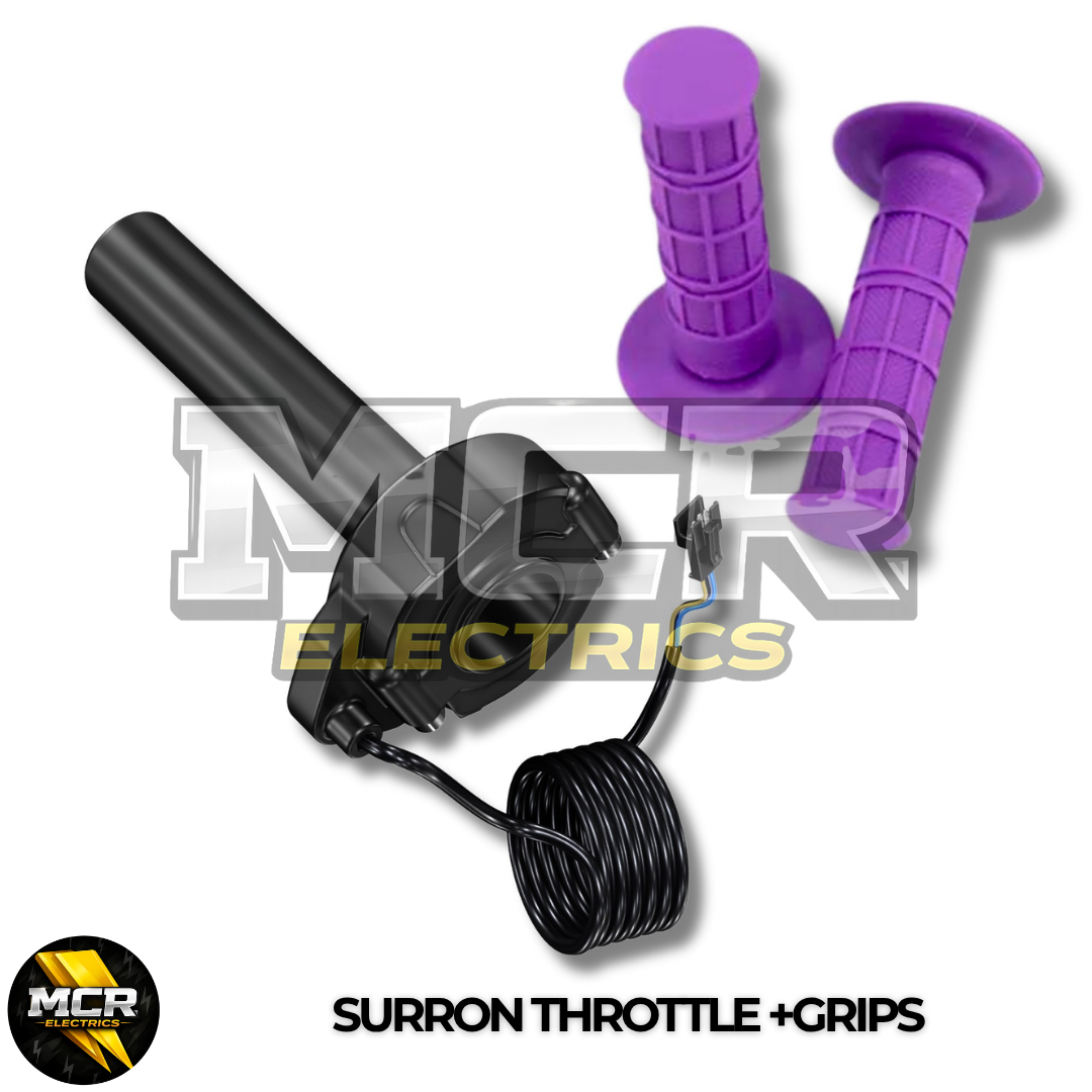 SurRon EBike Twist Throttle Grips Waffle Grip All Colours 3 Pin SM JST Plug Suits DIY EBike’s