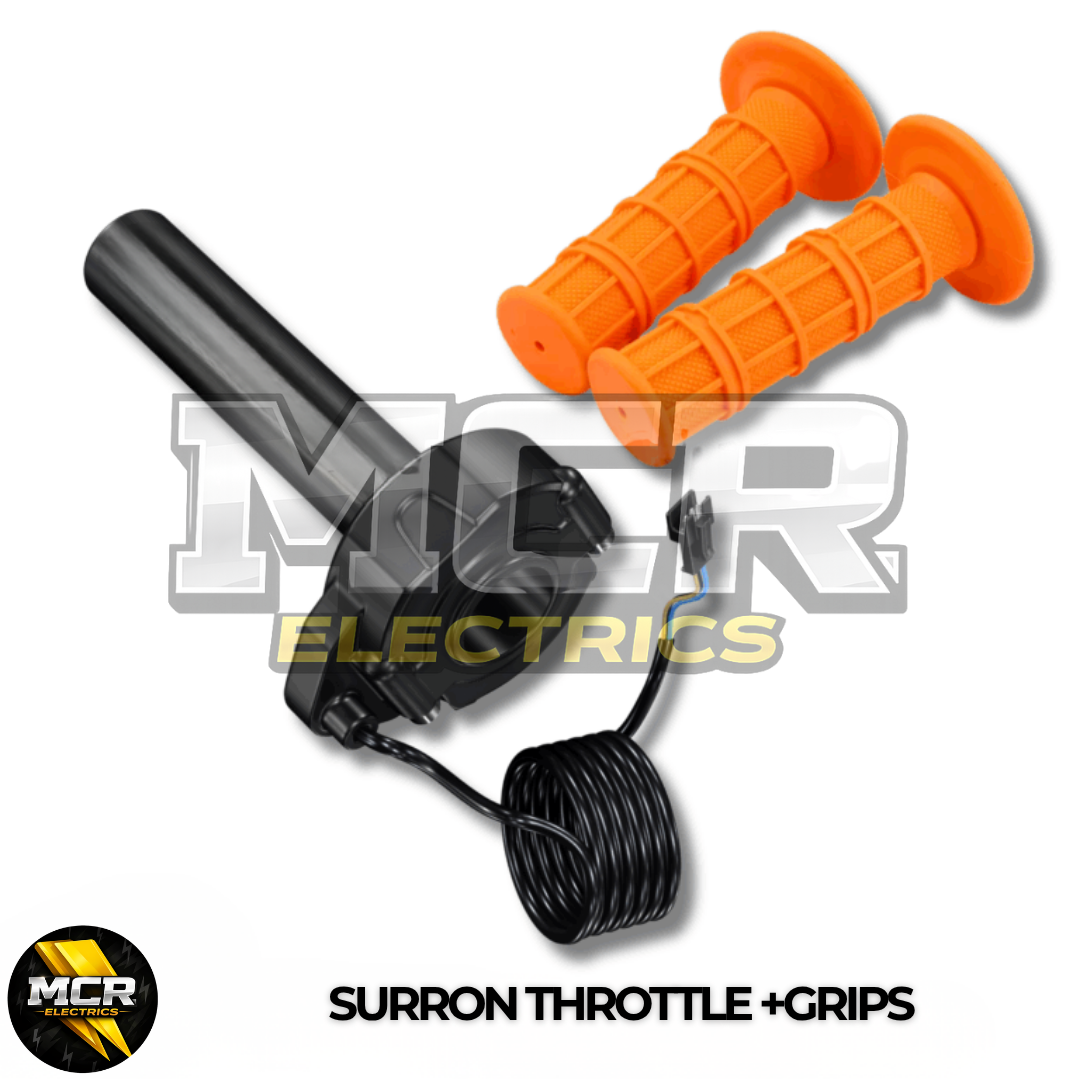 SurRon EBike Twist Throttle Grips Waffle Grip All Colours 3 Pin SM JST Plug Suits DIY EBike’s