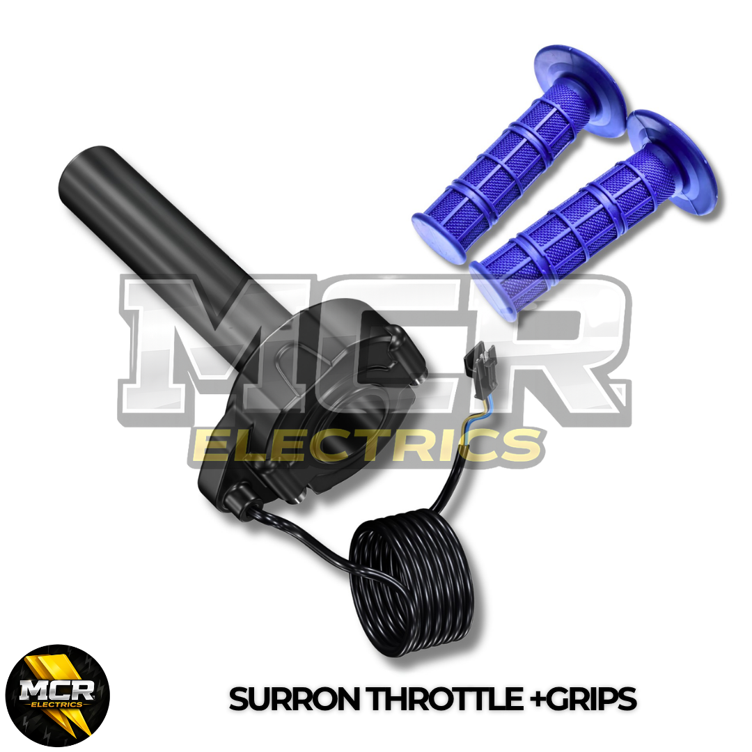 SurRon EBike Twist Throttle Grips Waffle Grip All Colours 3 Pin SM JST Plug Suits DIY EBike’s