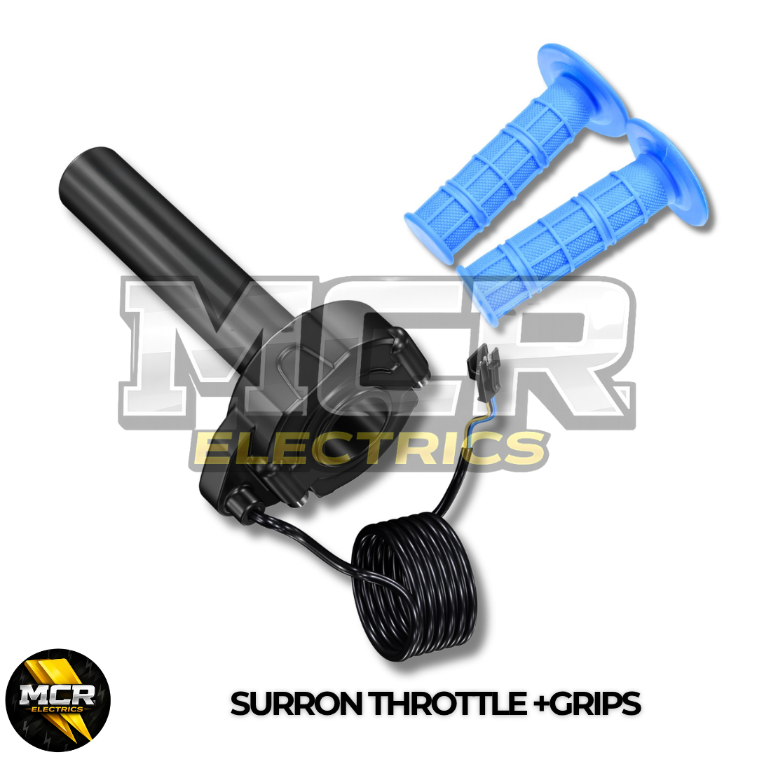 SurRon EBike Twist Throttle Grips Waffle Grip All Colours 3 Pin SM JST Plug Suits DIY EBike’s