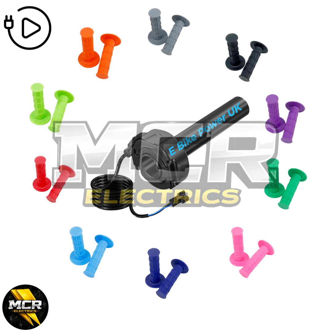 SurRon EBike Twist Throttle Grips Waffle Grip All Colours 3 Pin SM JST Plug Suits DIY EBike’s