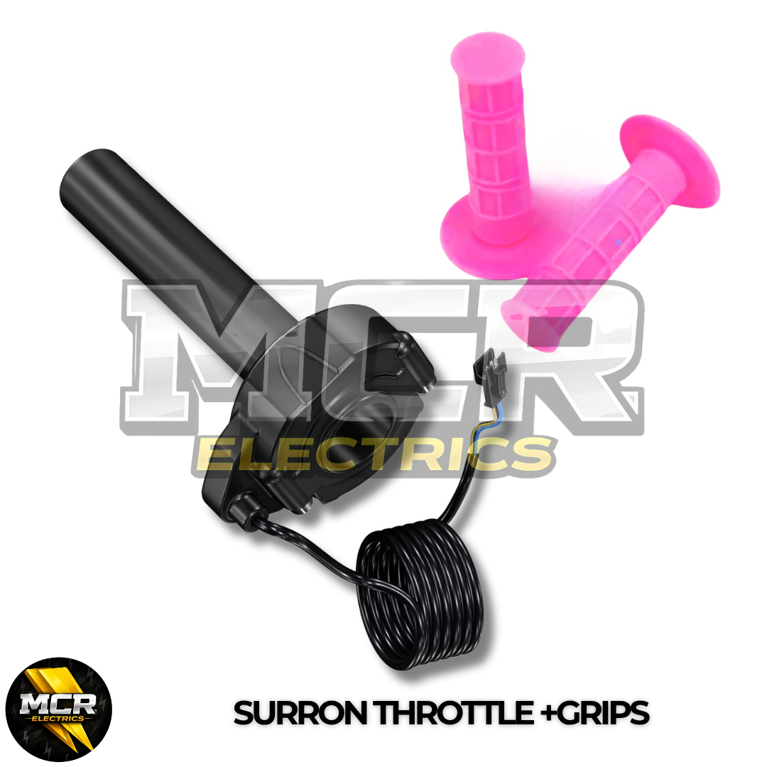 SurRon EBike Twist Throttle Grips Waffle Grip All Colours 3 Pin SM JST Plug Suits DIY EBike’s
