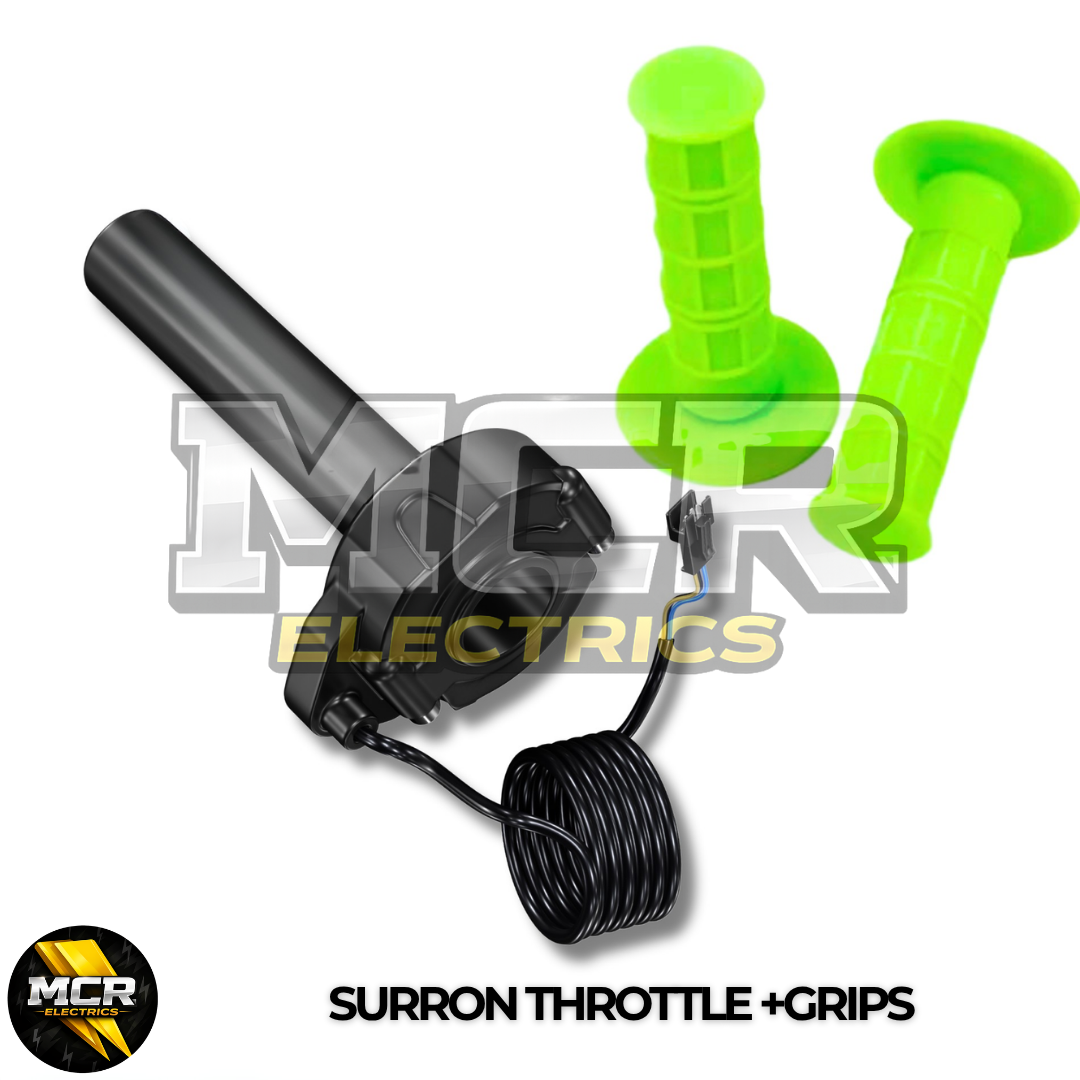SurRon EBike Twist Throttle Grips Waffle Grip All Colours 3 Pin SM JST Plug Suits DIY EBike’s