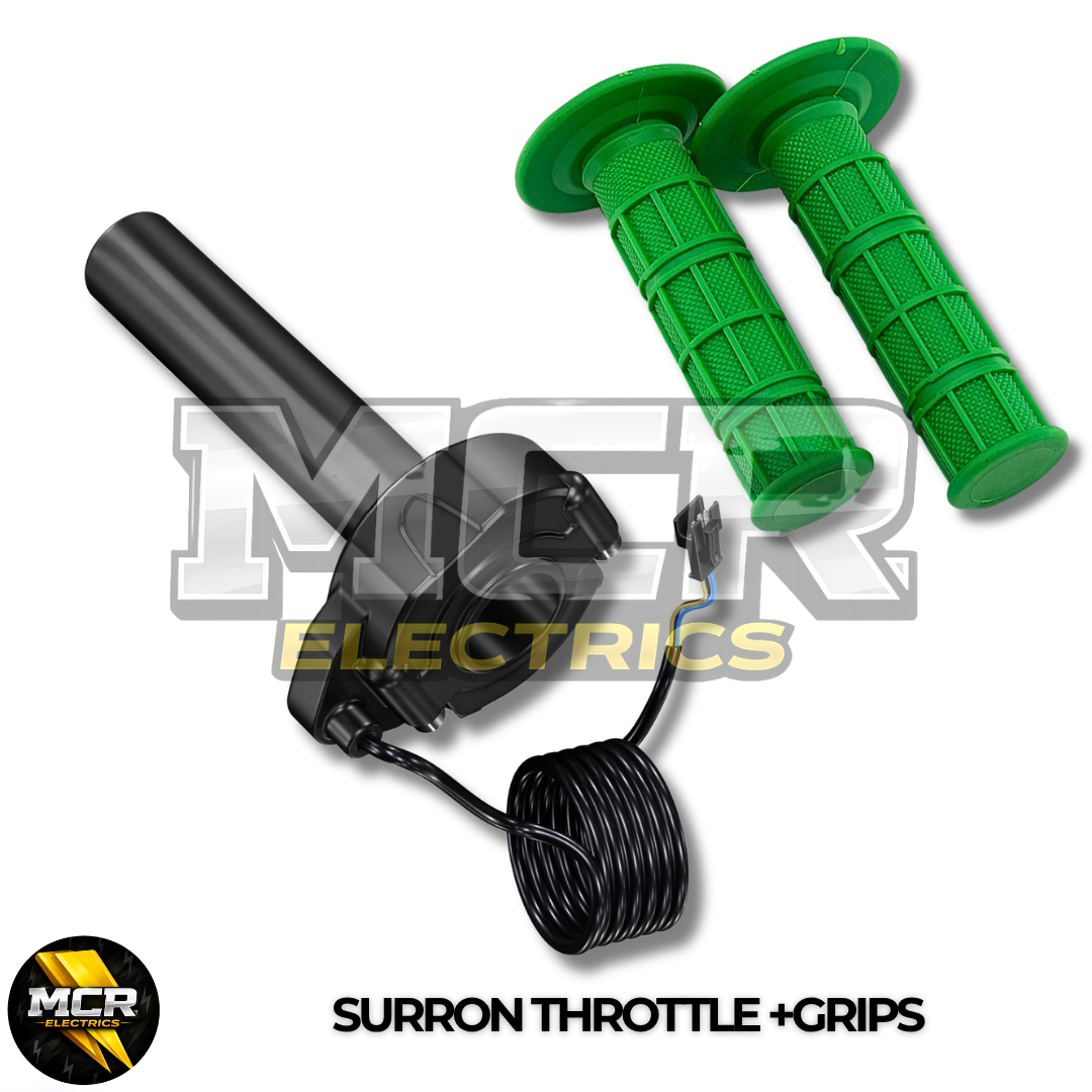 SurRon EBike Twist Throttle Grips Waffle Grip All Colours 3 Pin SM JST Plug Suits DIY EBike’s