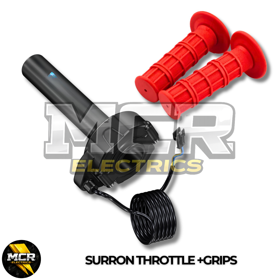 SurRon EBike Twist Throttle Grips Waffle Grip All Colours 3 Pin SM JST Plug Suits DIY EBike’s