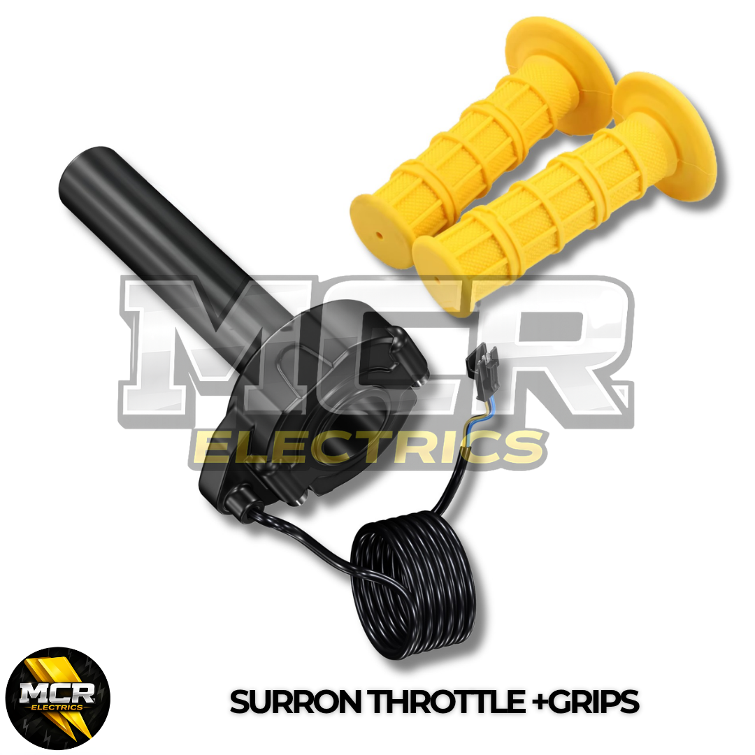SurRon EBike Twist Throttle Grips Waffle Grip All Colours 3 Pin SM JST Plug Suits DIY EBike’s