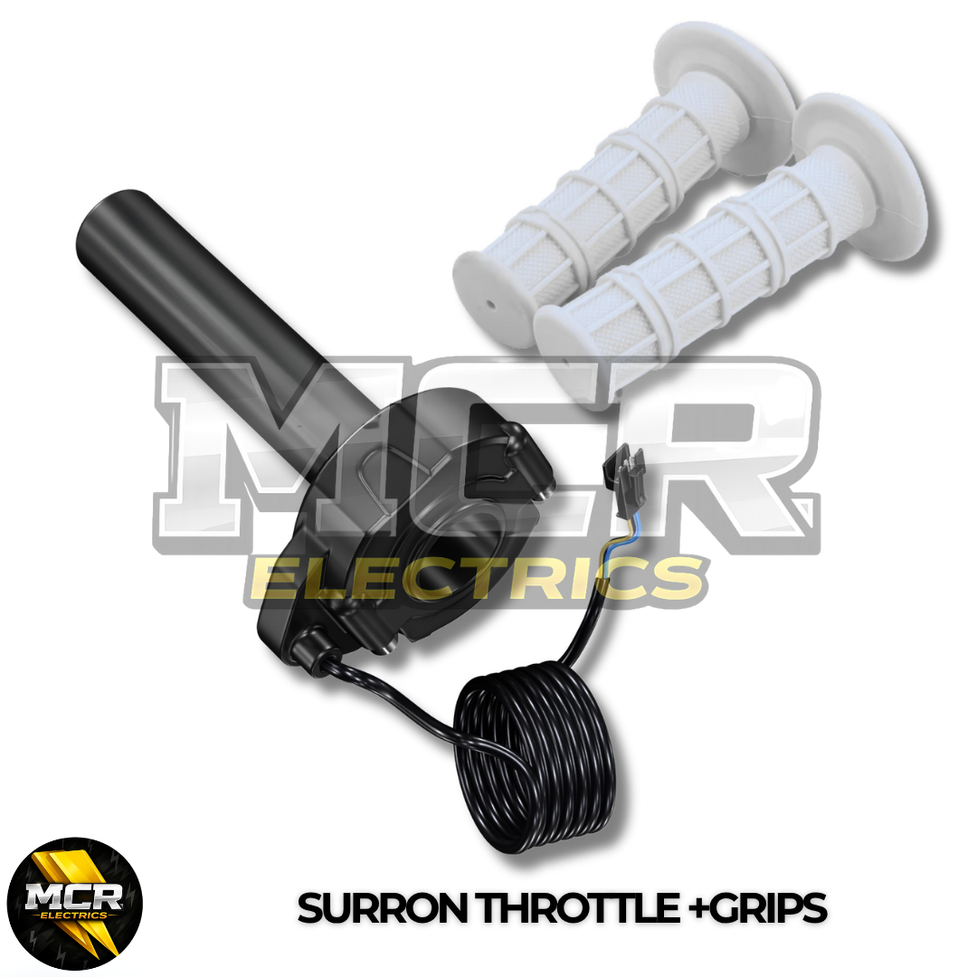 SurRon EBike Twist Throttle Grips Waffle Grip All Colours 3 Pin SM JST Plug Suits DIY EBike’s