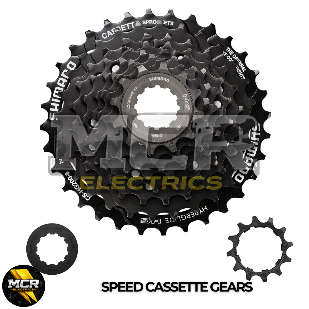 HG Shimano ATX 7,8,9,10 Speed Cassette Gears for MTB Bike E Bike Black Silver