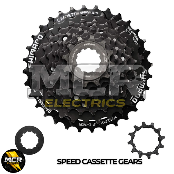 HG Shimano ATX 7,8,9,10 Speed Cassette Gears for MTB Bike E-Bike Black Silver