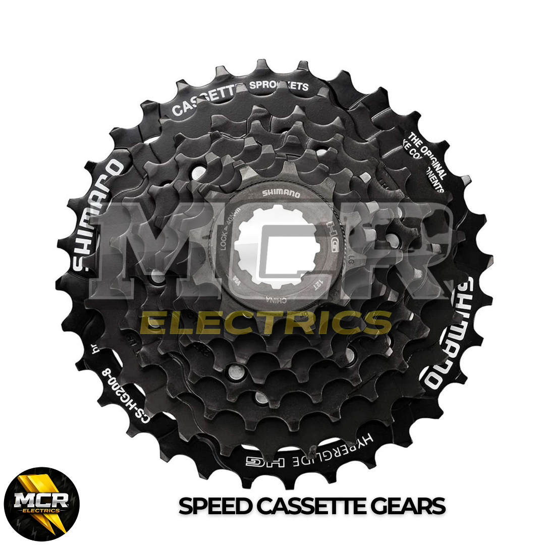 HG Shimano ATX 7,8,9,10 Speed Cassette Gears for MTB Bike E Bike Black Silver