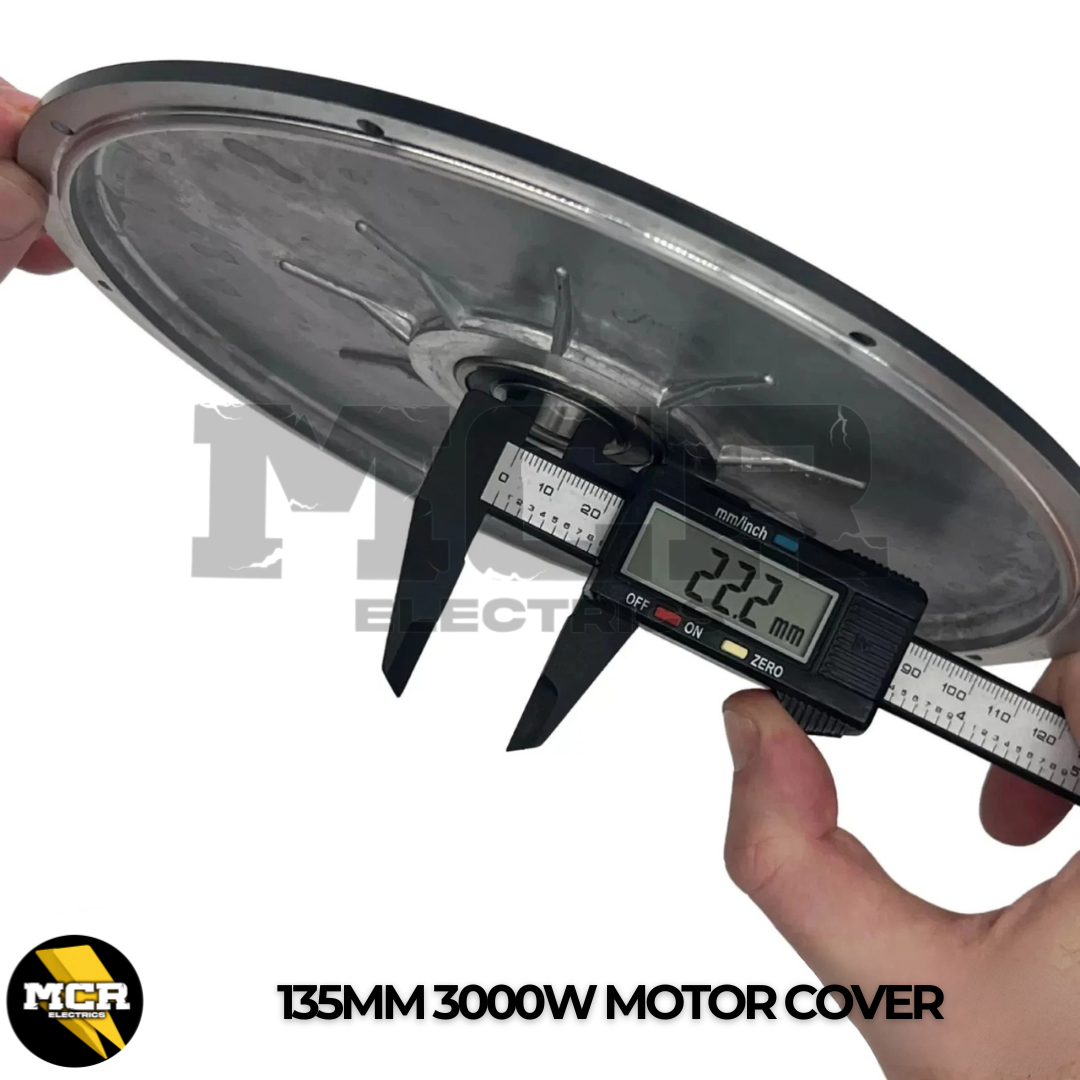 3000W Motor Side Cover Plate Freewheel & Brake Side 17mm & 22mm Bearing Black