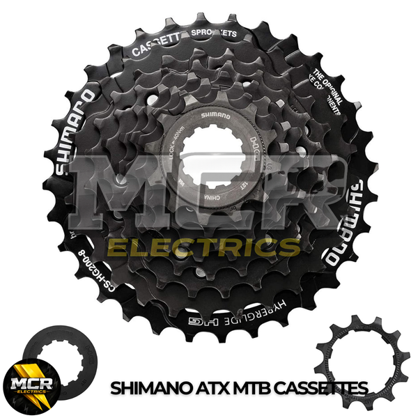 HG Shimano ATX 7\8\9\10 Speed Cassette Gears for MTB Bike E-Bike Black/Silver