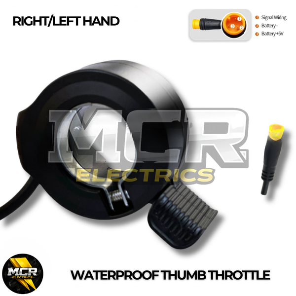 Waterproof Black Electric Bike Ebike Scooter Thumb Finger Trigger Throttle Part