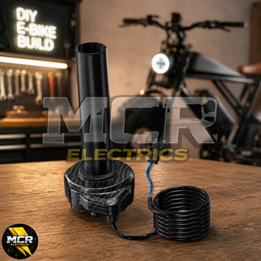 Carbon SurRon E Bike Full Twist Throttle Grips All Colours 3 Pin SM JST Plug