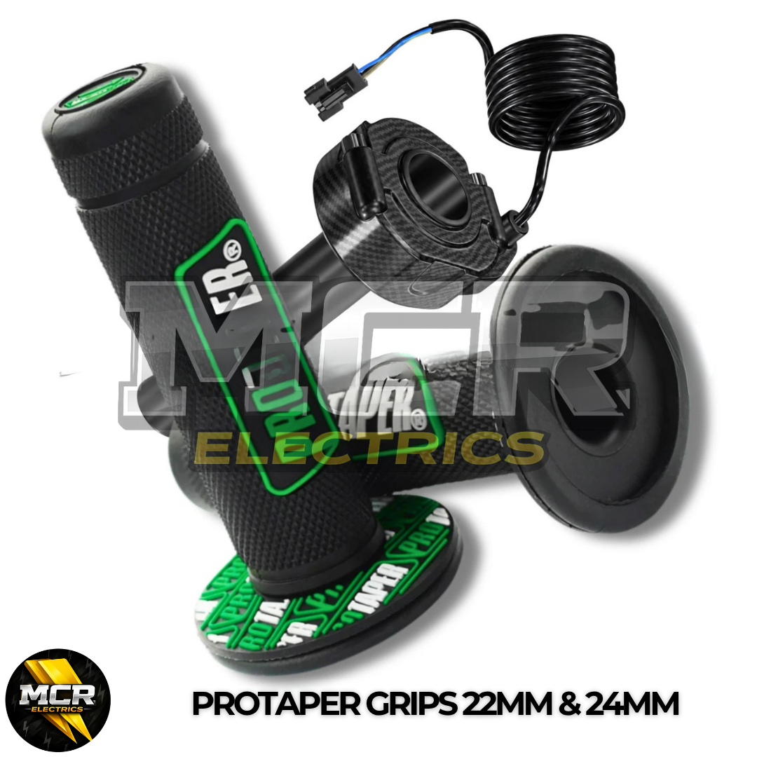Carbon SurRon E Bike Full Twist Throttle Grips All Colours 3 Pin SM JST Plug