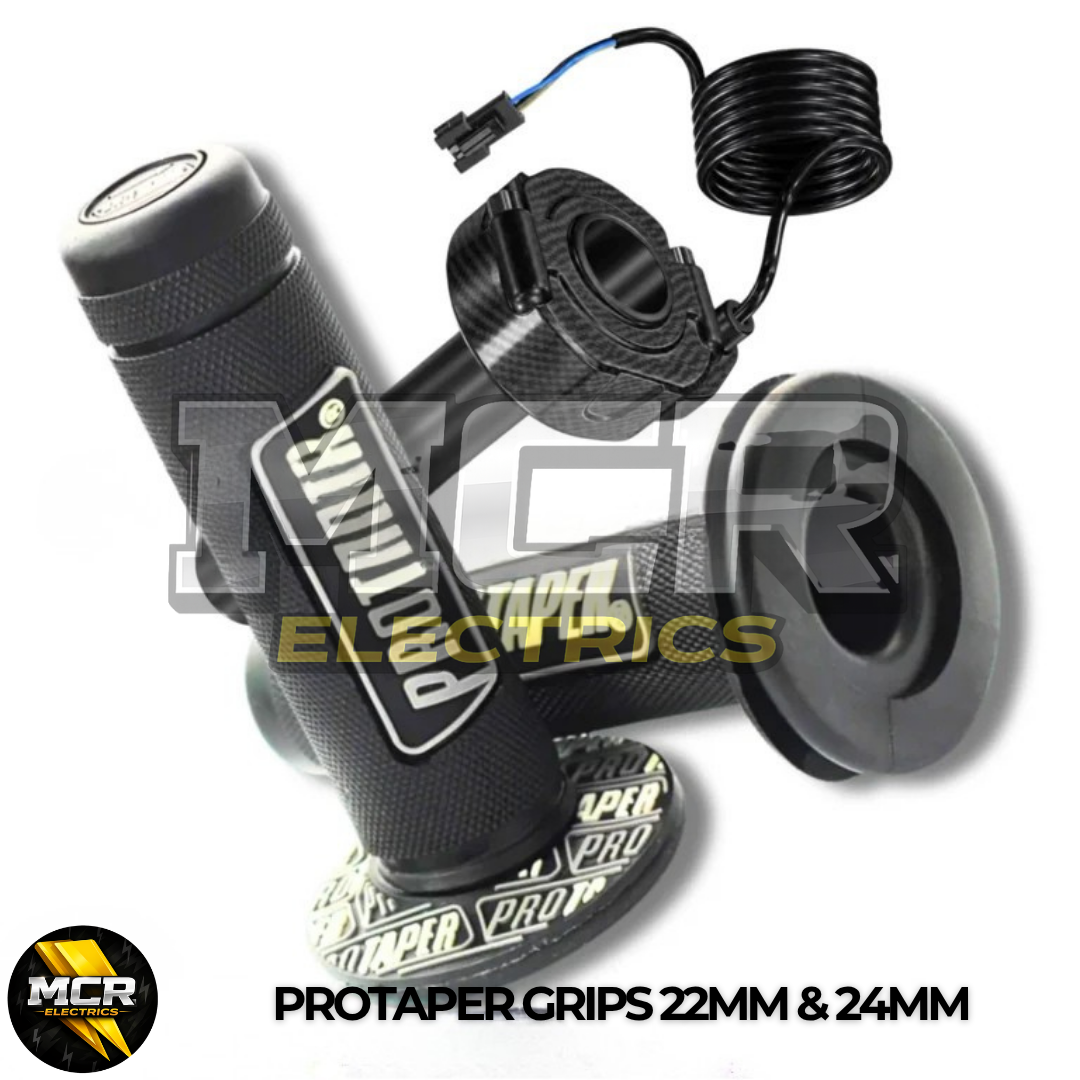 Carbon SurRon E Bike Full Twist Throttle Grips All Colours 3 Pin SM JST Plug