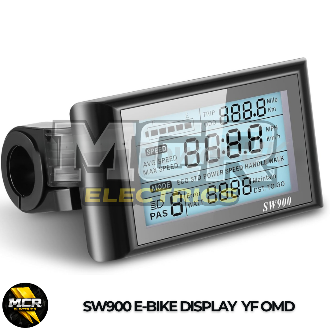 SW900 LCD Display Control Panel 24V 36V 48V 52V 60V 72V E Bike Electric Bicycle Screen 5 Pin