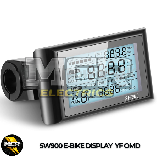 SW900 LCD Display Control Panel 24V 36V 48V 52V 60V 72V E-Bike Electric Bicycle Screen 5 Pin