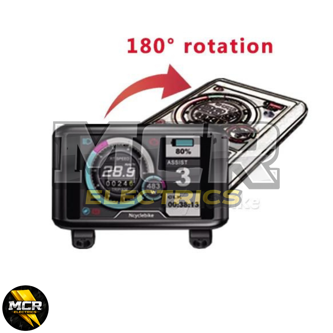 UKC1 E Bike Full Colour LCD Display 36V 48V 52V 60V 72V Mode Sinewave Squarewave