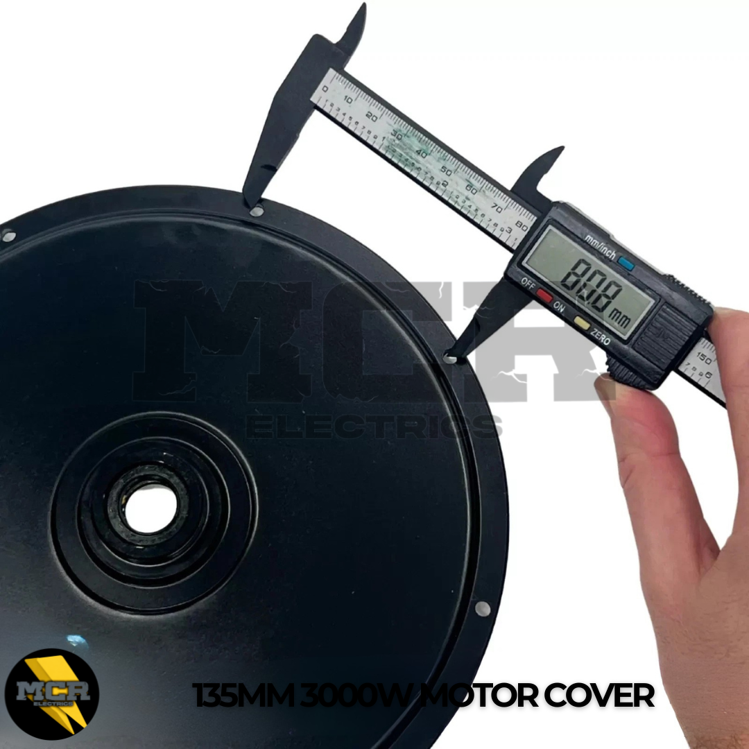 3000W Motor Side Cover Plate Freewheel & Brake Side 17mm & 22mm Bearing Black