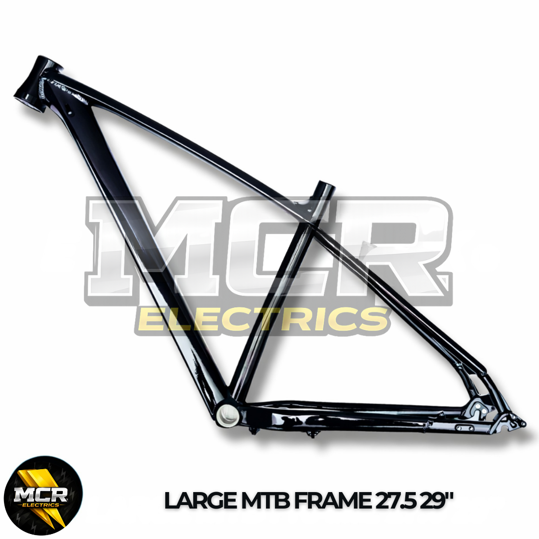 MTB Aluminum Frame Size Medium Large Gloss Black 26″ 27.5″ 29″ Wheel Size Trek Style
