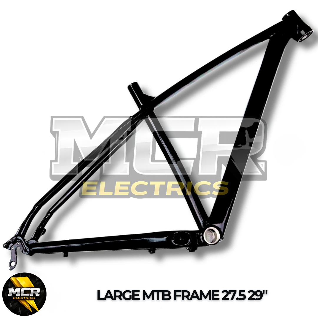MTB Aluminum Frame Size Medium Large Gloss Black 26″ 27.5″ 29″ Wheel Size Trek Style