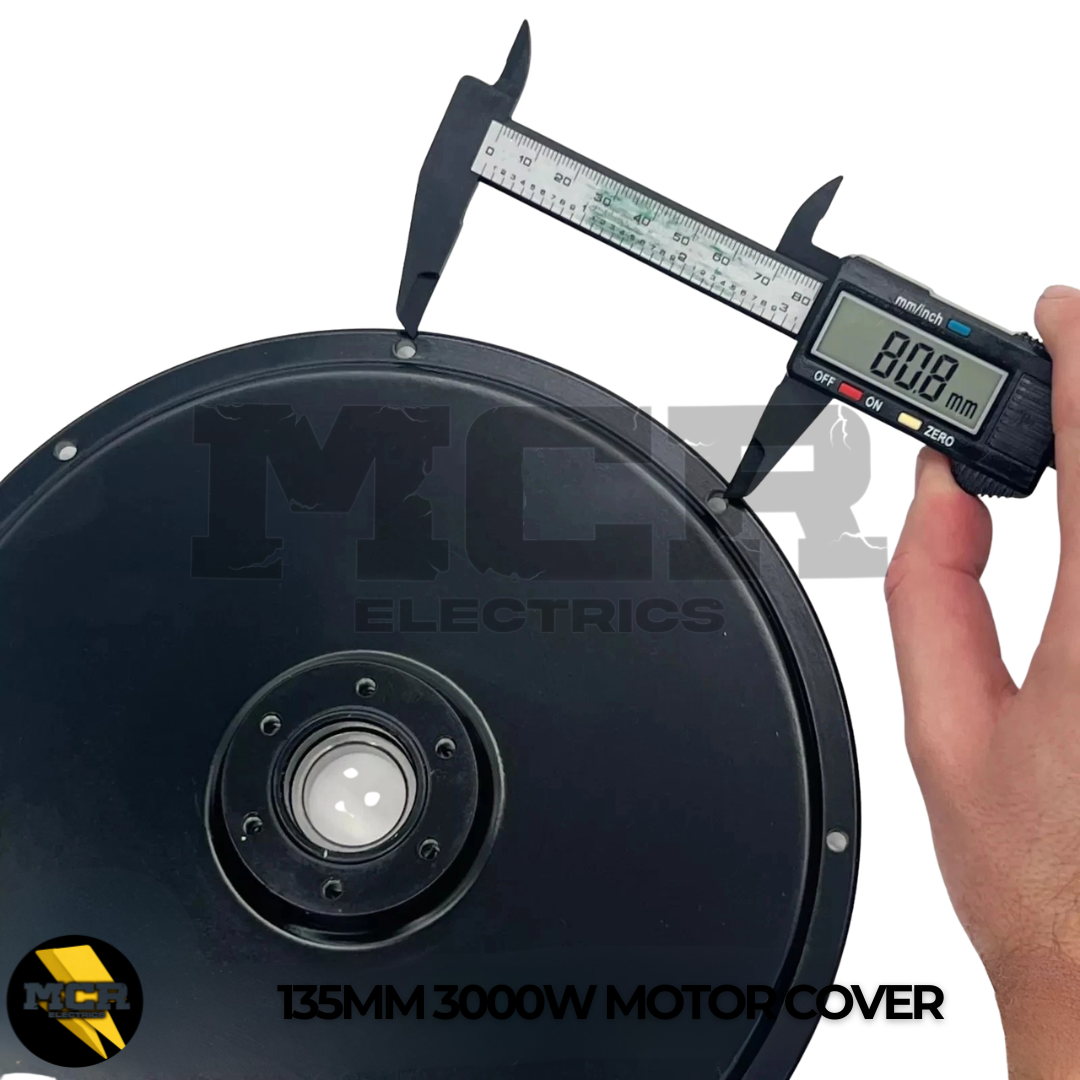 3000W Motor Side Cover Plate Freewheel & Brake Side 17mm & 22mm Bearing Black
