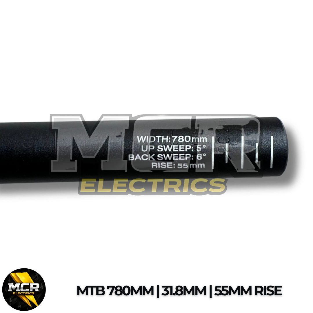 High Rise Handlebar 780mm Wide 55mm Rise 31.8mm Stem E-Bike Surron Talaria Bars