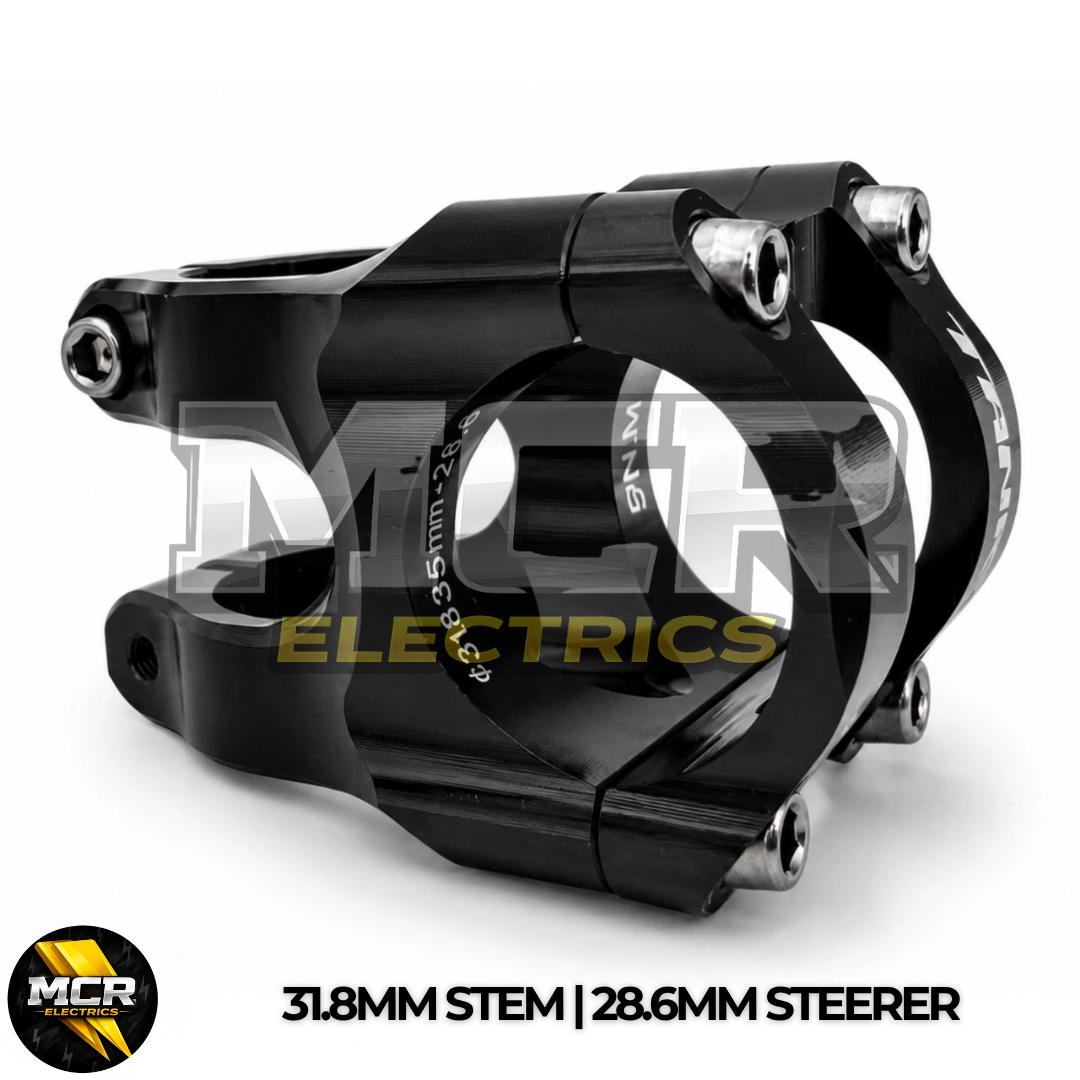 Black MTB Bike Stem Aluminum Alloy Ultralight High Strength Short 35mm/31.8mm