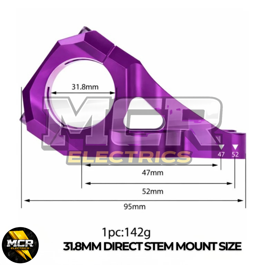 Direct Mount Stem CNC Alloy 31.8mm Anodized Purple MTB Downhill BMX Bike Stem