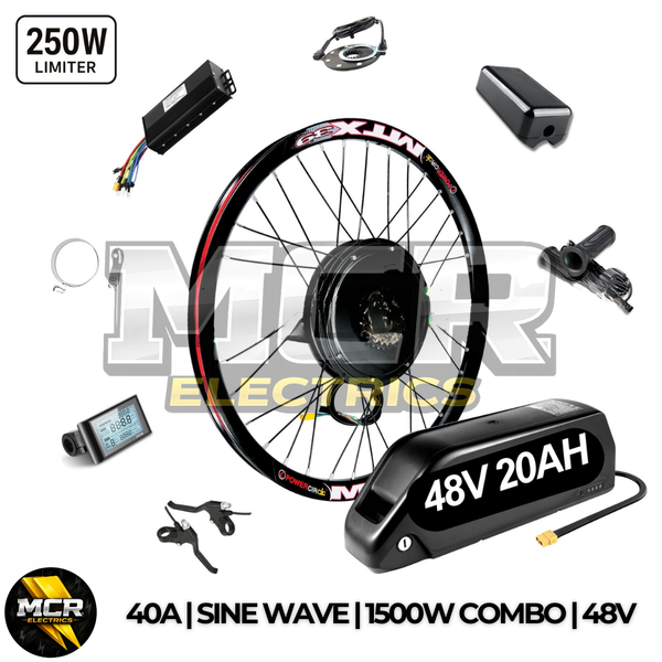 1500W E-Bike Conversion Kit Samsung 48V 20AH Battery SW900 Display Original MTX39 Rim Rear Wheel 7 Speed