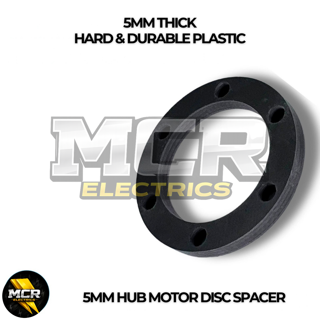 Hub Motor Disc Brake Rotor Spacer 5mm Thick 6 Bolts M5 x 16mm Allen Head Bolts