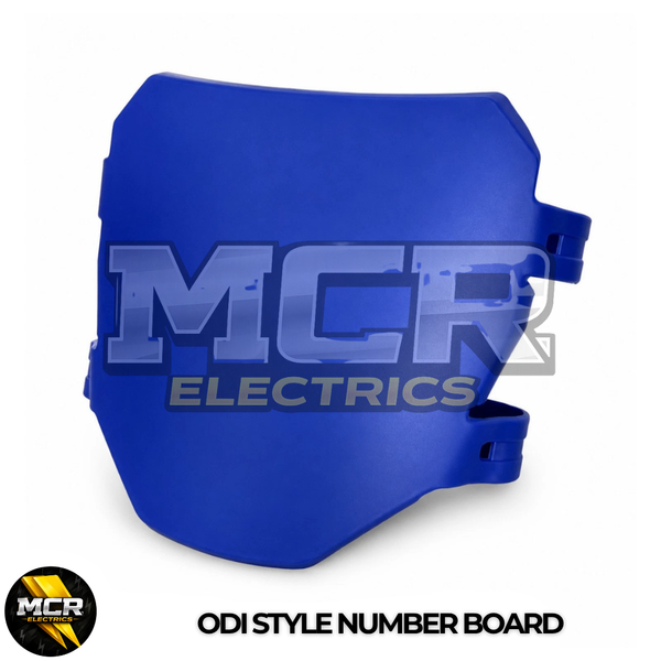ODI Style Blue Number Board MTB EBike Surron Talaria KKE Fox 35 40 Universal