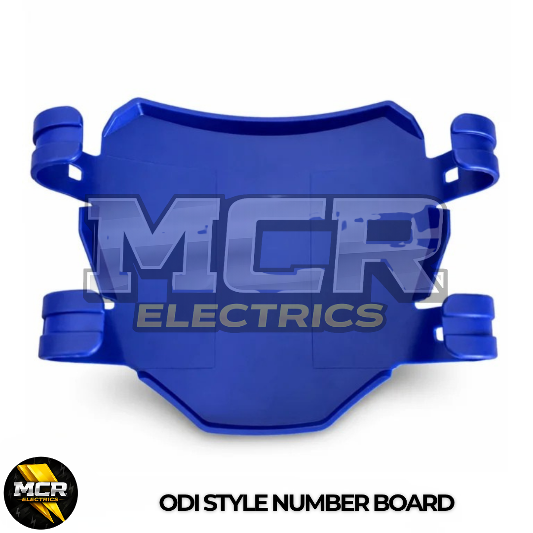 ODI Style Blue Number Board MTB EBike Surron Talaria KKE Fox 35 40 Universal