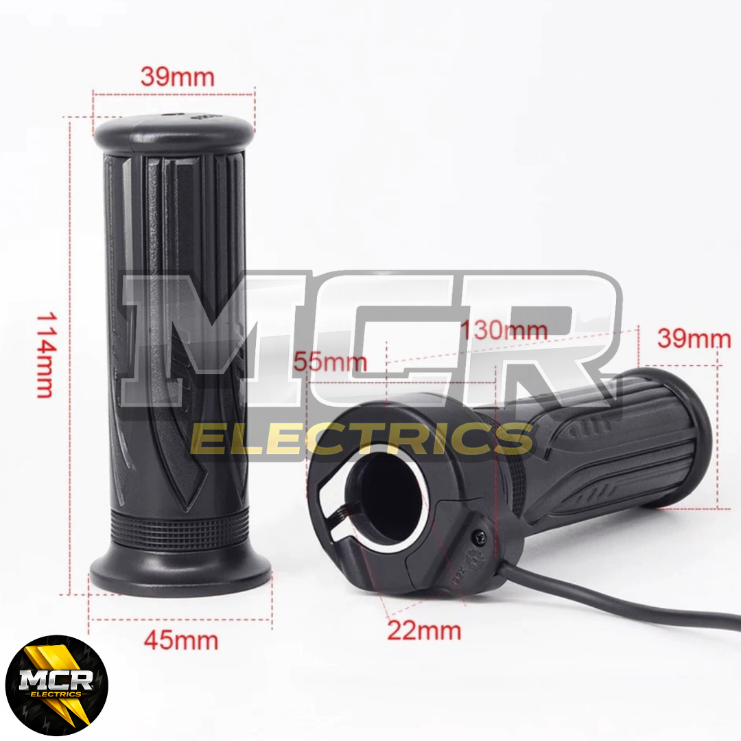 Full Twist Throttle Electric E-Bike Right Hand 3 Pin E Bike Grip Twist Throttle