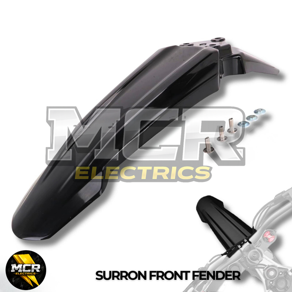 Gloss Black Front Fender Mudguard For Sur Ron Light Bee X S Electric Bike DNM