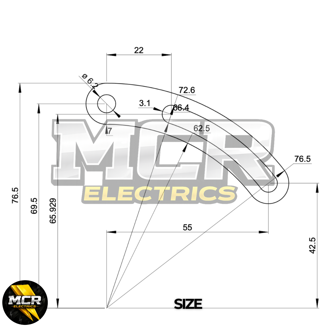 Heavy Duty Universal Torque Arm 6mm Thick Stainless Steel M12 M14 Axle Fitment