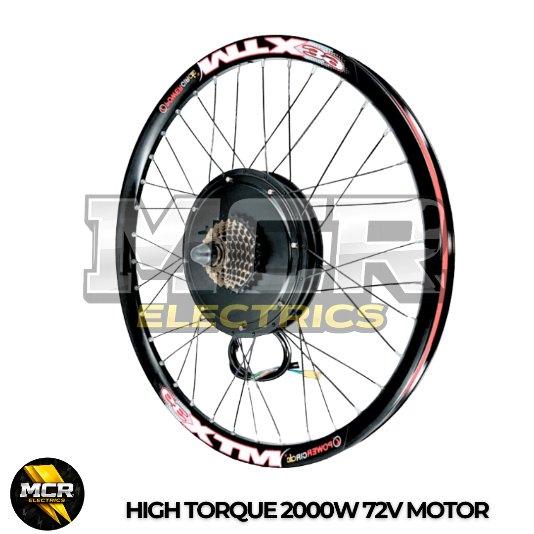The Ultimate 2000W 45A 72V 20AH 60A Rear Wheel EBike Conversion Kit Original MTX39 Rim High Torque Motor
