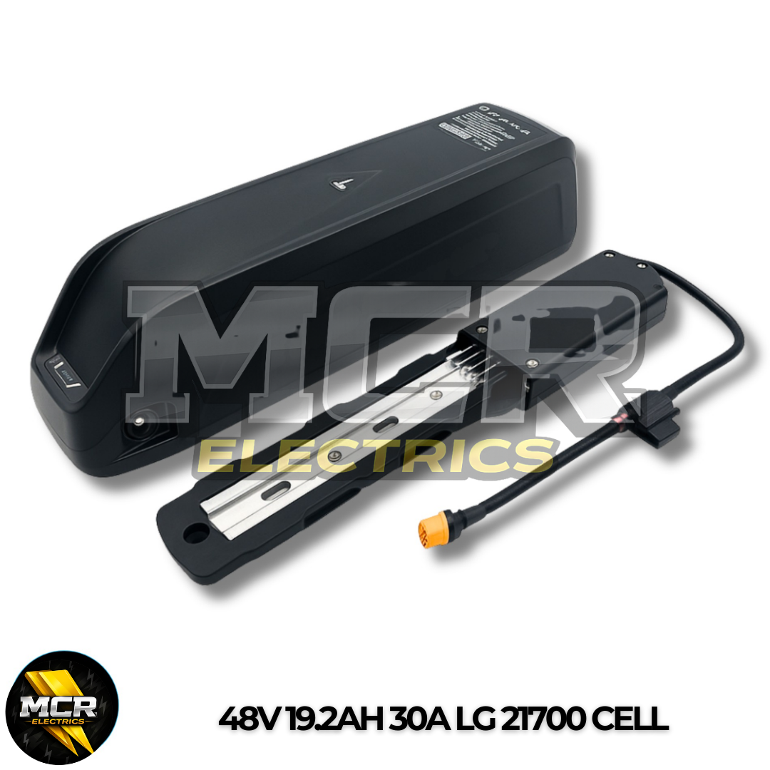 48V 19.2Ah LG E-Bike Battery, 3 Slot Hailong Base, Grade A 21700 Cells, 30A BMS, for 250W–1000W Electric Bike Motors, Fast UK Stock