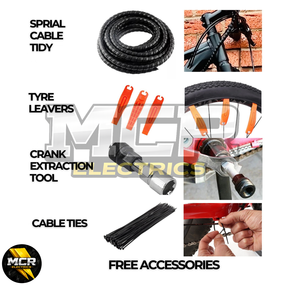 1500W E-Bike Conversion Kit Samsung 48V 20AH Battery SW900 Display Original MTX39 Rim Rear Wheel 7 Speed